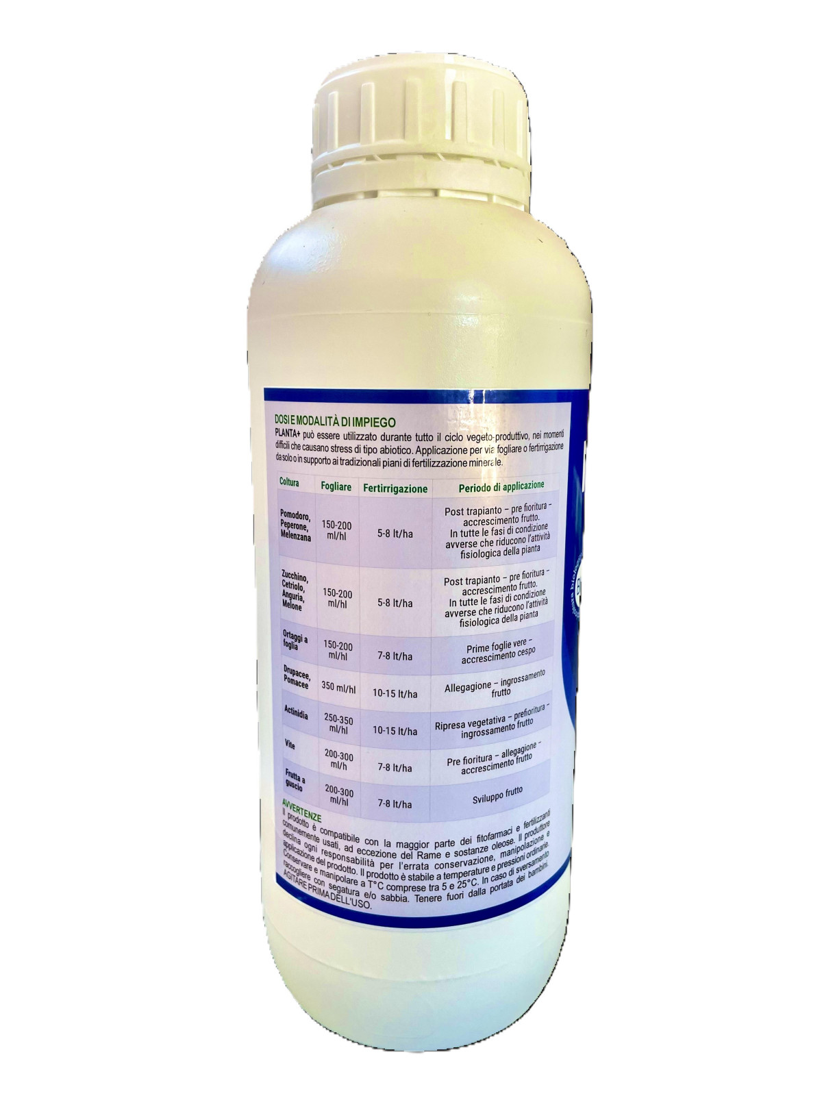 PLANTA è un promotore del metabolismo a matrice 100% vegetale, riduce i fenomeni di stress abiotici e apporta energia ai process