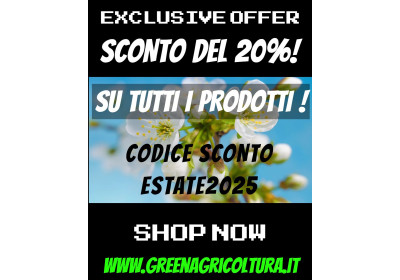 SCONTO DEL 20% SU TUTTI I PRODOTTI!