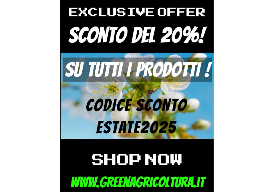 SCONTO DEL 20% SU TUTTI I PRODOTTI!