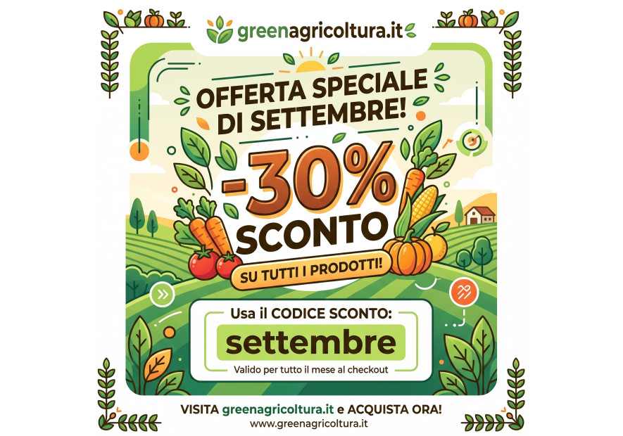 Sconto del 30% Codice promozione "Settembre"