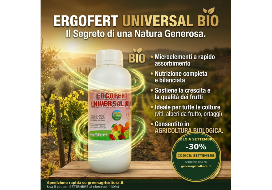? ERGOFERT UNIVERSAL BIO: Massima efficienza e rapido assorbimento per le tue colture!