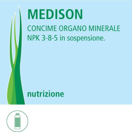 MEDISON - Concime organo minerale NPK 3-8-5 liquido greenagricoltura