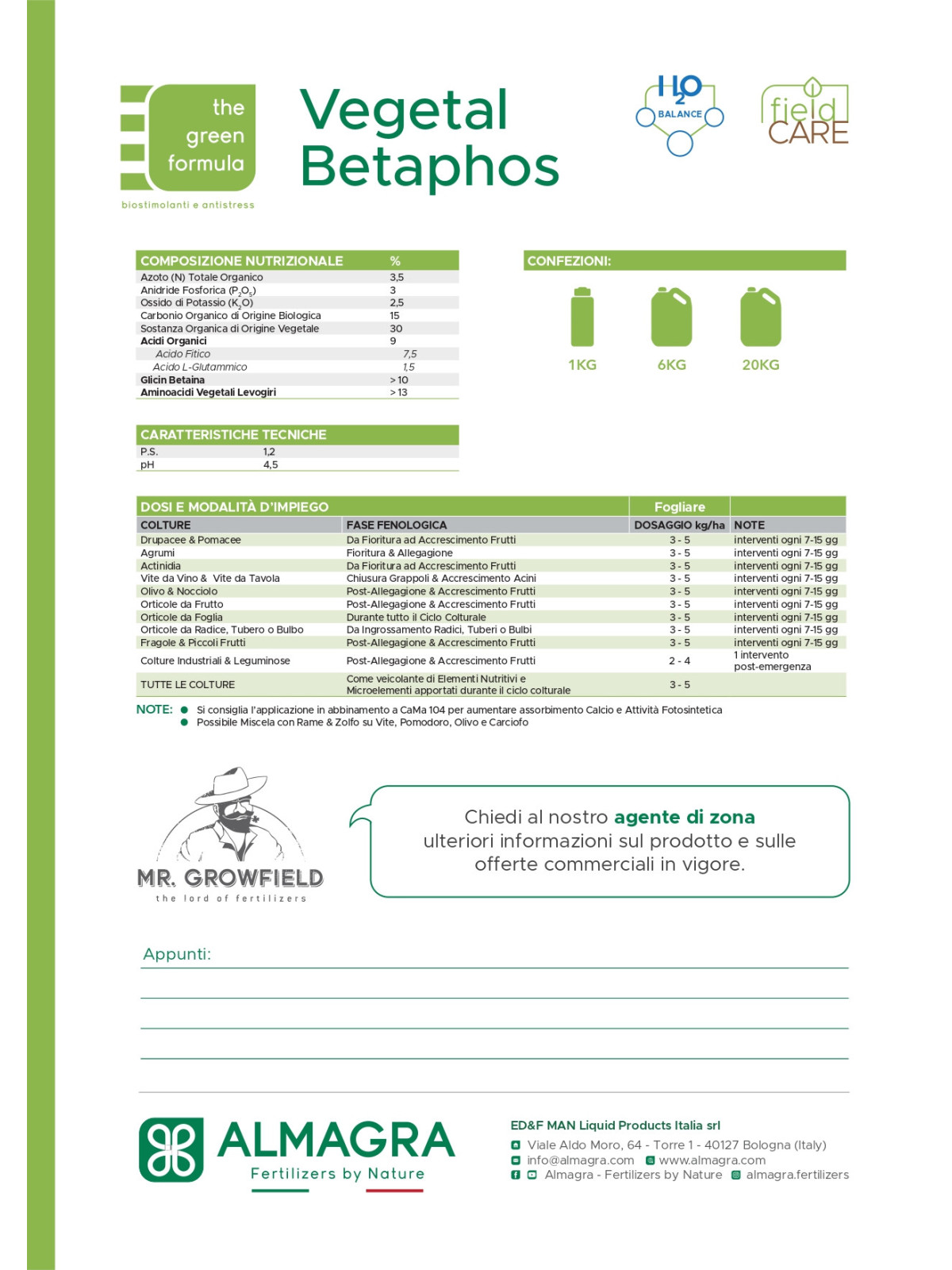 Vegetal Betaphos - Booster Energetico